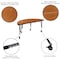 Flash Furniture Round 47.5 W, 48 L, 25 H, Chrome, Laminate, Particleboard, Plastic, Steel, Wood Grain XU-GRP-12CH-A48-HCIRC-OAK-T-P-CAS-GG - alternate 5